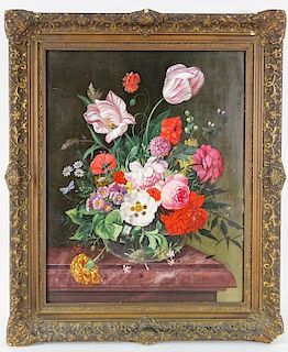 Antique 19th C. Signed French Still Life Painting