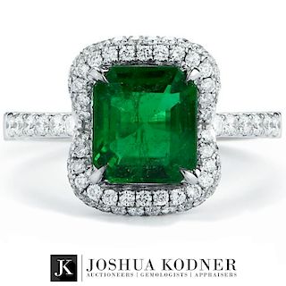 2.04 ct. Emerald and Diamond Ring