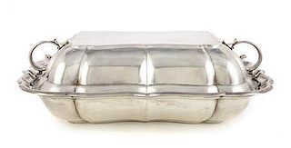 An American Silver Entree Dish and Cover, Reed & Barton, Taunton, MA, 1949, Length 11 3/8 inches.