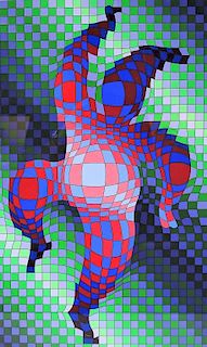 Victor Vasarely "Harlequin" L/E Signed Lithograph