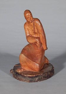 Sol Bauer carved wood sculpture