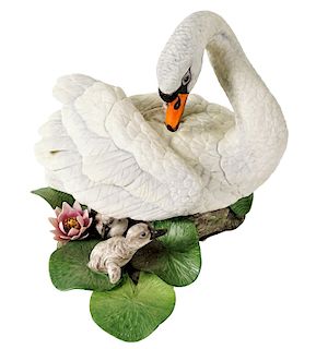 Edward M. Boehm L/E "Mute Swan" Porcelain Grouping