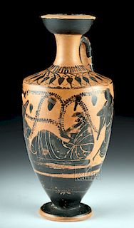 Greek Attic Black-Figure Lekythos w/ Dionysus