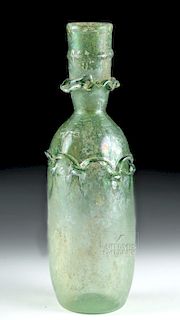 Published Roman Glass Flask - Pinched w/ Trailing