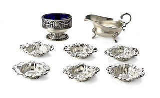 A Group of Fourteen Small Silver Table Articles,