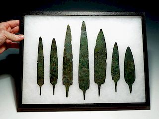 Lot of 7 Luristan Bronze Daggers
