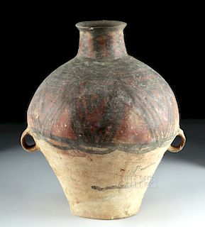 Chinese Neolithic Terracotta Jar - Net Motif