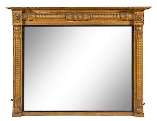 An American Giltwood Mirror Height 43 x width 53 1/2 inches.