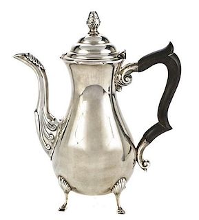 A Sterling Silver Queen Anne-Style Coffeepot,