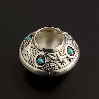 Miniature Sterling Silver Seed Pot 