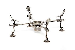 A George III Silver Dish Cross, Makers Mark BD Probably for Burrage Davenport, London, Circa 1780, Length 10 3/8 inches.