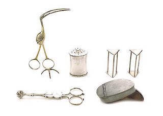 A Group of Small Silver and Metal-Mounted Articles,