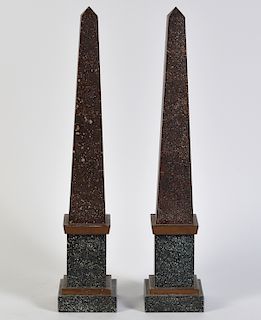 Pr. French Tailleur Fils & Cie Tole Obelisks