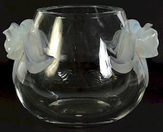 Lalique Orchidee Crystal Vase