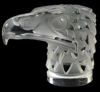 Lalique Crystal Eagle Head