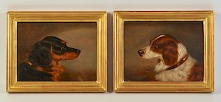 Pair of Edwin Loder 'Pointer Dogs' Oil Paintings