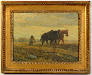 Frederick W. Hutchinson "Plow Horses" O/C