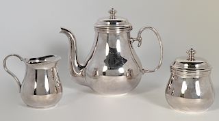 Christofle 'Albi' 3 Pc. Silverplate Tea Set