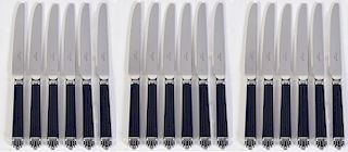 18 Christofle Paris Aria Bleu Dinner Knives