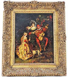 Adolphe Monticelli "The Musical Party" Painting