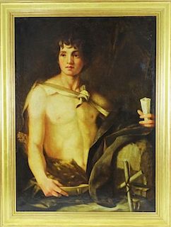 After Jean-Baptiste Greuze Portrait Painting