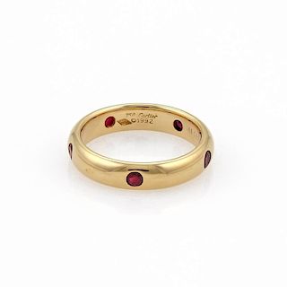 Cartier Stella Ruby 18k Gold 4mm Wide Dome Band