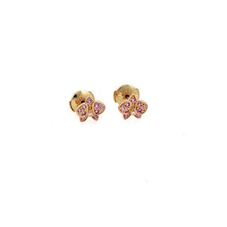 Cartier d'Orchidees Sapphire Dia 18k Gold Earrings