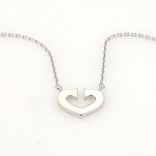 Cartier C Heart 18k Gold Pendant & Chain Necklace