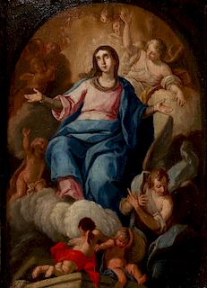 Acisclo Antonio Palomino, The Assumption of Virgin Mary, Oi Acisclo Antonio Palomino, Asunción de la Virgen, Óleo sobre