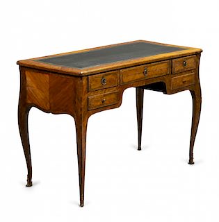 Louis XV "bureau plat" table in rosewood, second half of th Mesa "bureau plat" Luis XV en palo rosa, de la segunda mita
