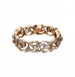 Diamonds bracelet, first half of the 20th Century Pulsera de diamantes, de la primera mitad del siglo XX