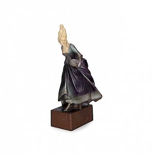 Franz Peleska-Lunard, Lady, Chrysoelephantine sculpture in  Franz Peleska-Lunard, Dama, Escultura crisoelefantina en ma