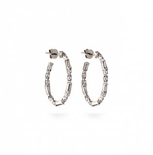 Diamonds creole earrings Pendientes criollas de diamantes