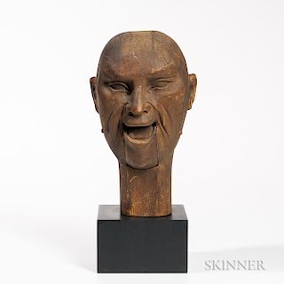 Carved Ventriloquist's Dummy Head