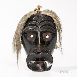 Carved and Painted Iroquois False Face (Spoon Mouth)