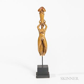 Carved Erotic Figural Spoon