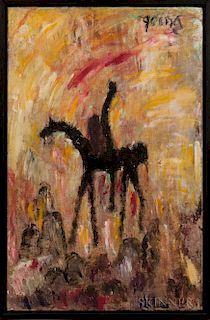 Purvis Young (Florida, 1943-2010)  Figure on Horseback II