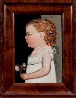Benjamin Greenleaf (Massachusetts/New Hampshire, 1769-1821)  Portrait of a Baby Girl