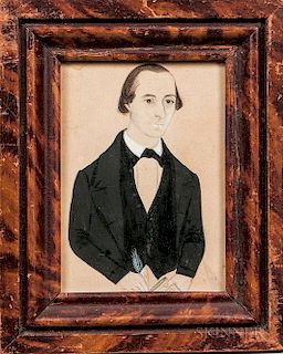 Jane A. Davis (Connecticut/Rhode Island, 1821-1855)  Portrait of George B. Sisson of Warren, Rhode Island