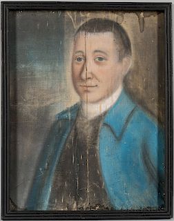 Benjamin Blyth (Massachusetts, 1746-1786), Portrait of a Man in a Blue Jacket, a Member of the Reuben Family, Newburyport, Massachusett
