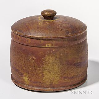 Turned and Vinegar Putty-painted Covered Jar