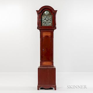 Red-painted Tall Case Clock