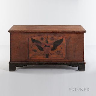 Paint-decorated Chest with Eagle