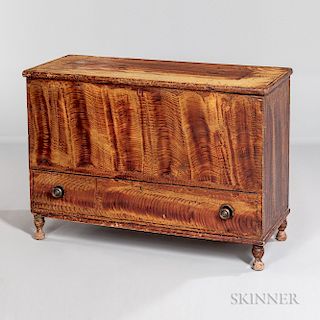 Small Paint-decorated Pine Chest-over-drawer