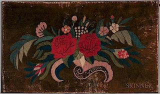 Floral Yarn Sewn Rug
