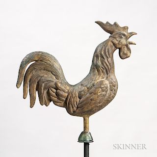 Molded Sheet Copper Rooster Weathervane