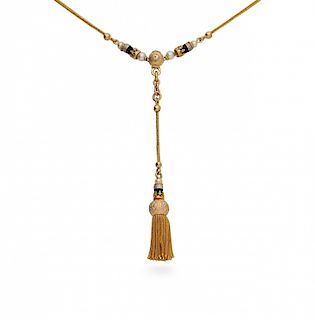 French gold necklace, 19th Century Collar francés en oro, del siglo XIX