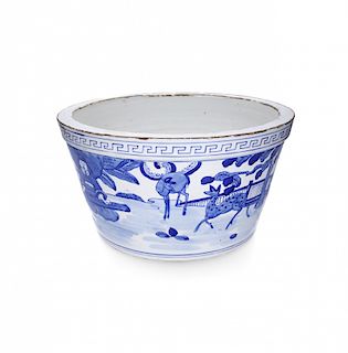 Chinese porcelain fish bowl, 20th Century Cuenco-pecera chino en porcelana, del siglo XX