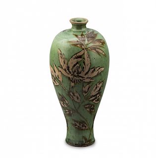 Chinese vase of Song style in porcelain stoneware, 20th Cen Jarrón chino estilo Song en gres porcelánico, del siglo XX
