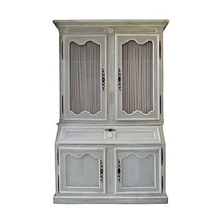 A Painted Secretaire Cabinet 60" W x 20" D x 98.5 " H